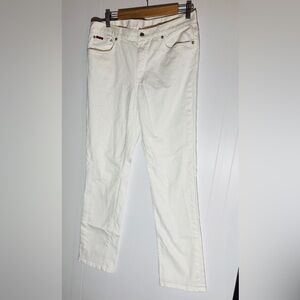CHAPS Denim White Straight Leg Stretch Jeans | Size 12